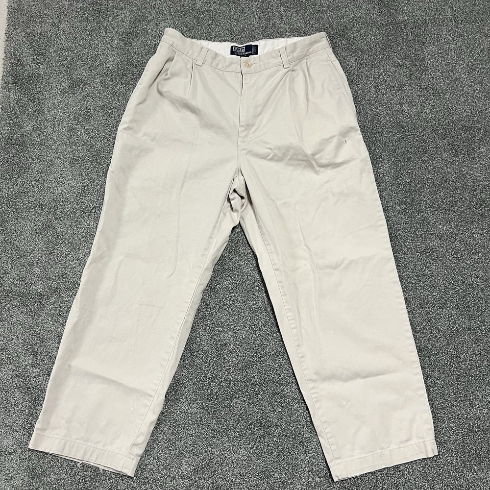 Polo Ralph Lauren Hammond Pants Khaki Chino Casual Mens 34x29