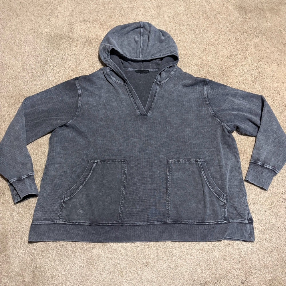 Jane + Delancey Women's 3X Pullover Hoodie Grey Sweatshirt Lounge Wear Pockets