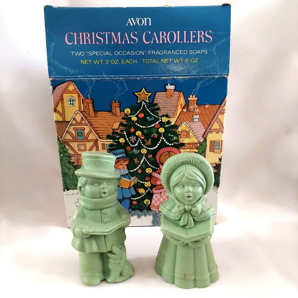 Vintage Avon Christmas Carolers Two Special Occasion Fragranced Soaps In Box
