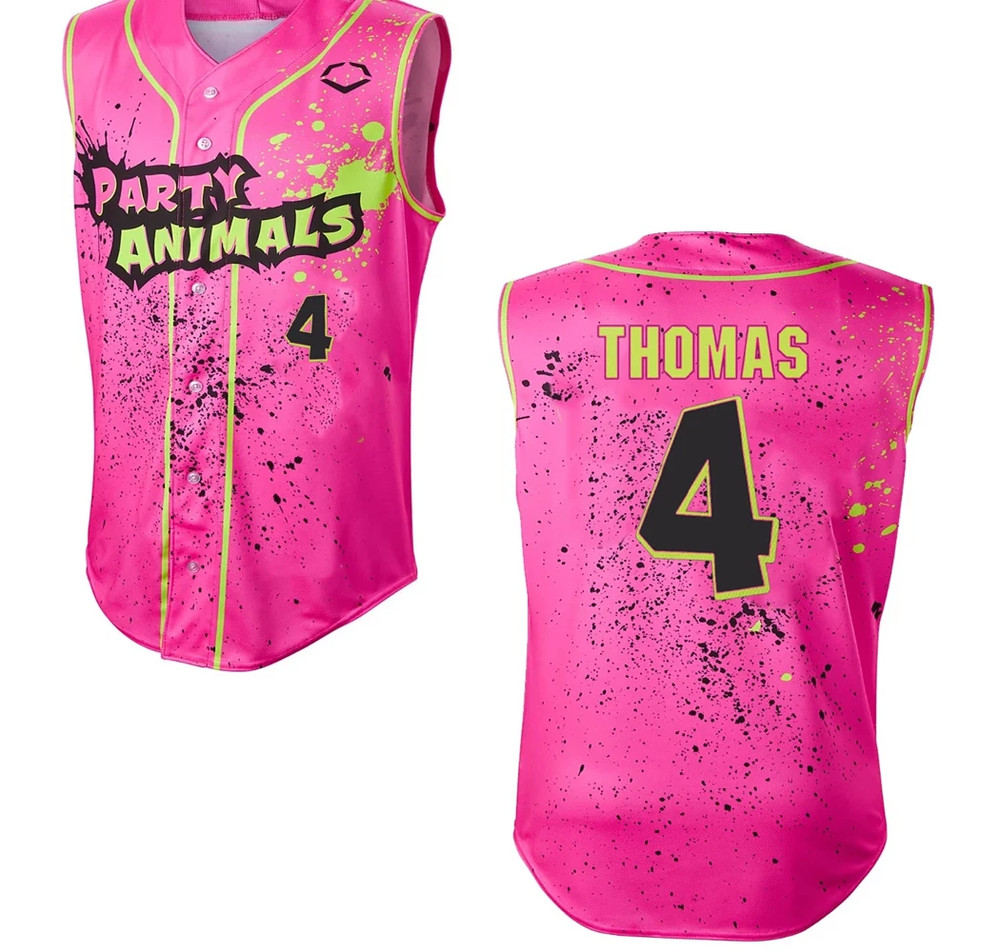 #4 Thomas Party Animals Sleeveless Jersey All sizes S to 6XL QT1859