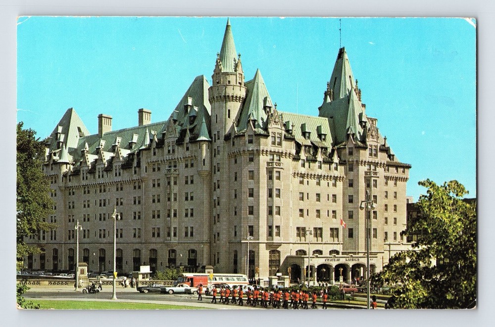 Vintage Chateau Laurier Ottawa Canada Hotel Lithograph Postcard