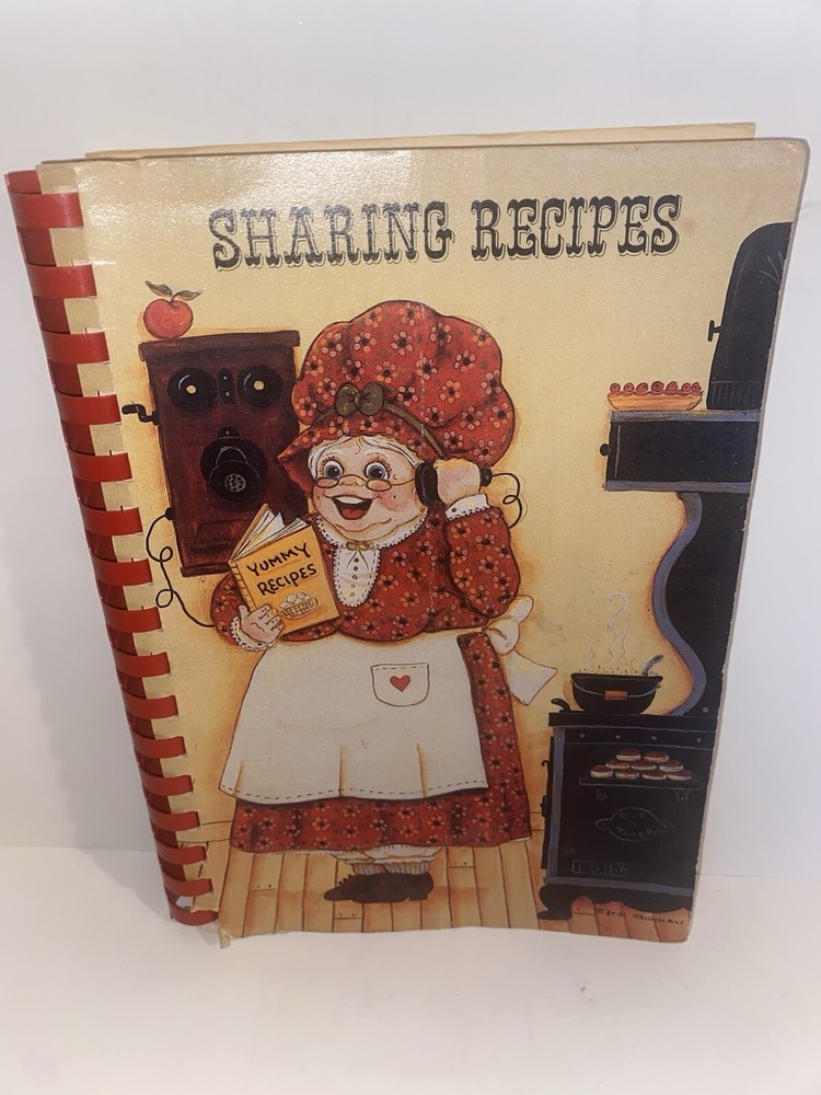 VTG Huntley,IL 1987 Sharing Recipes Spiral Community Cookbook Recipes SHIPS FREE