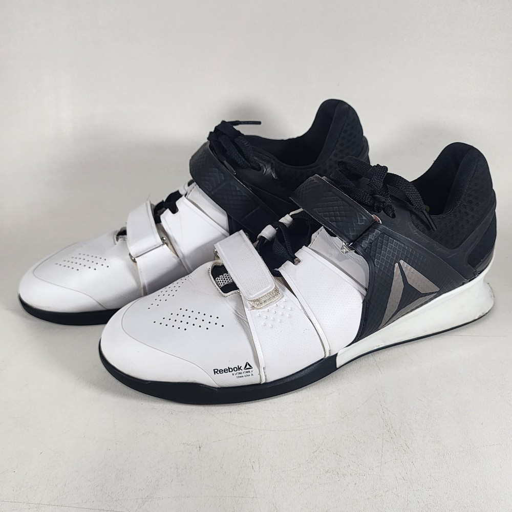 Reebok Legacy Lifter Powerlifting 22MM Shoes Men 13 White Weightlifting Sneakers