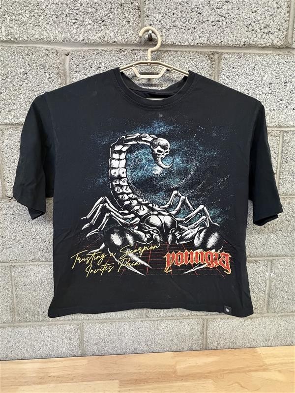 🔥 YoungLA Scorpion Graphic Tee Size XL 2020s Black Streetwear Shirt