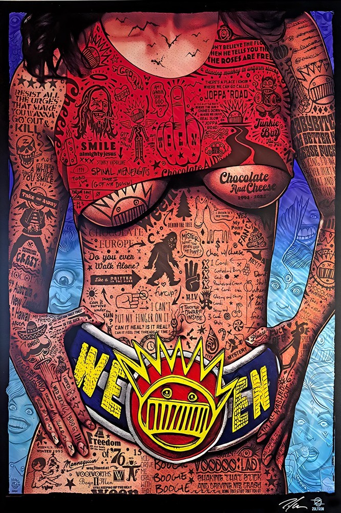 Ween Band Poster Chocolate And Cheese Anniversary Fan Art Music Room Wall Print
