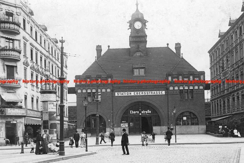 F021020 Railway station and Eberstrasse square Berlin Germany 1910