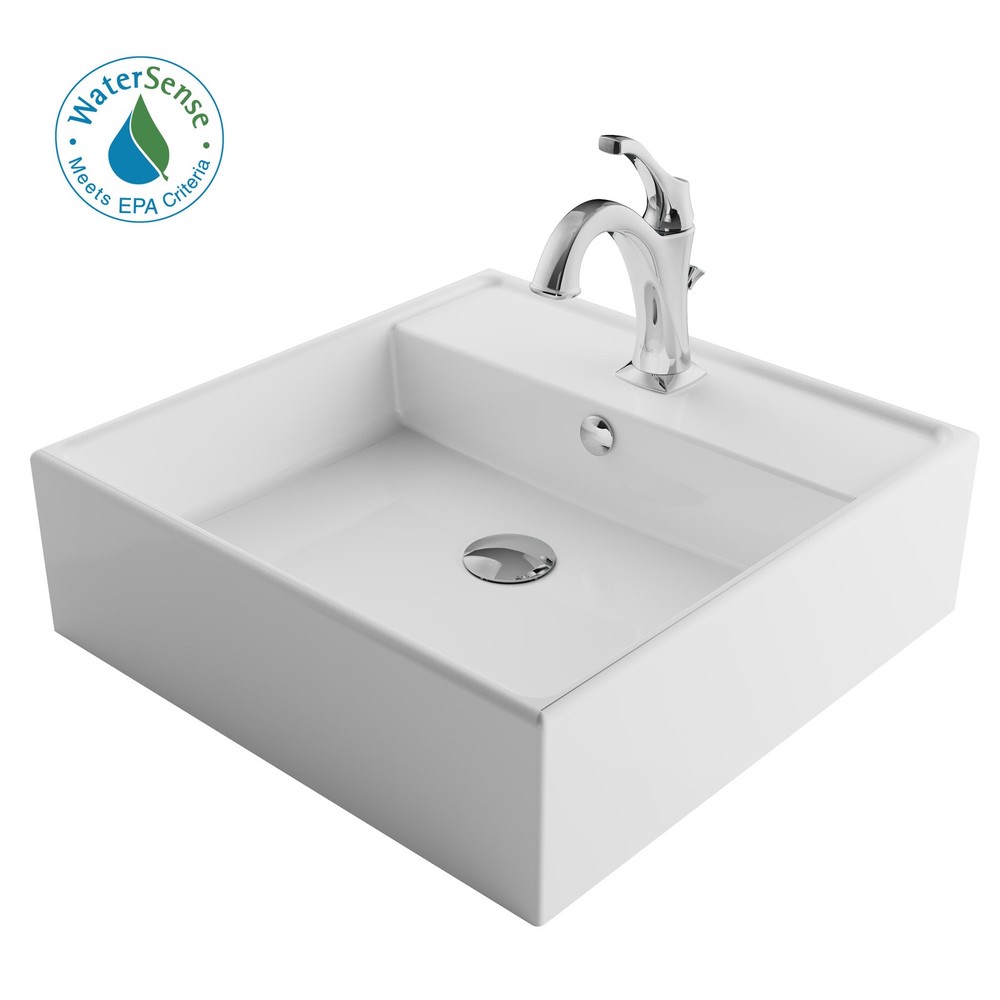 Kraus Elavo Arlo 18.5 Inch Vitreous China Vessel Sink C-KCV-150-1201