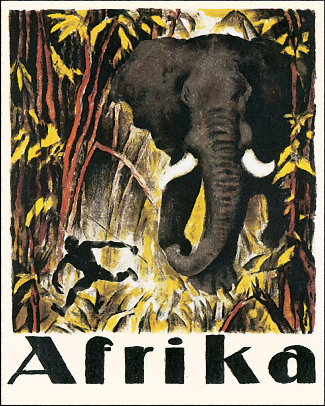 Poster Africa African Elephant Jungle Travel Tourism Vintage Repro Free S/H