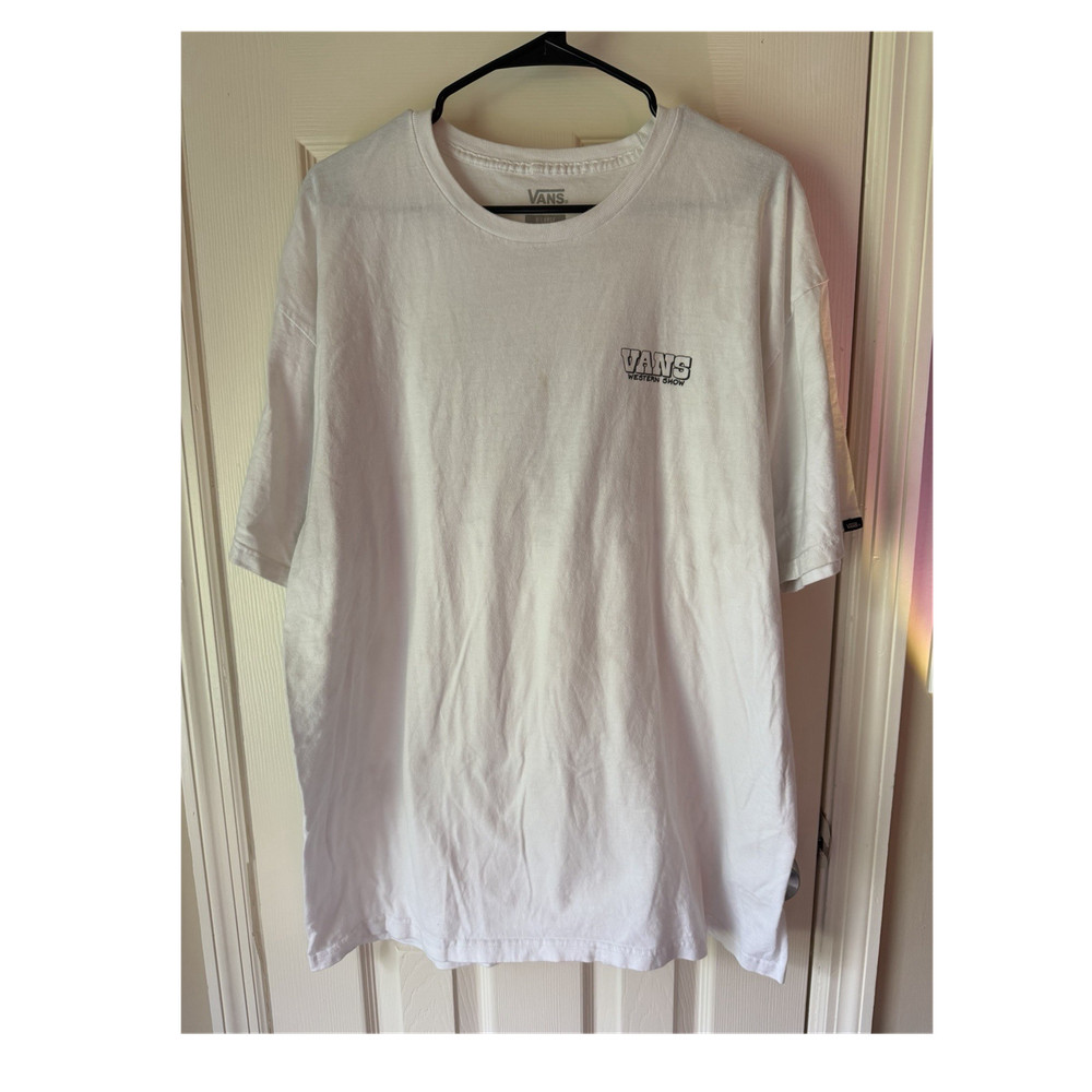 VANS Western Rodeo Off The Wall White Graphic Men's T-Shirt Size XL Short Sleeve