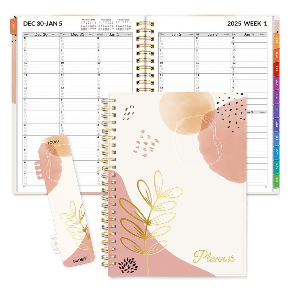 SUNEE 2025 Appointment Book Quarter-Hourly Weekly & Monthly - from January 20...