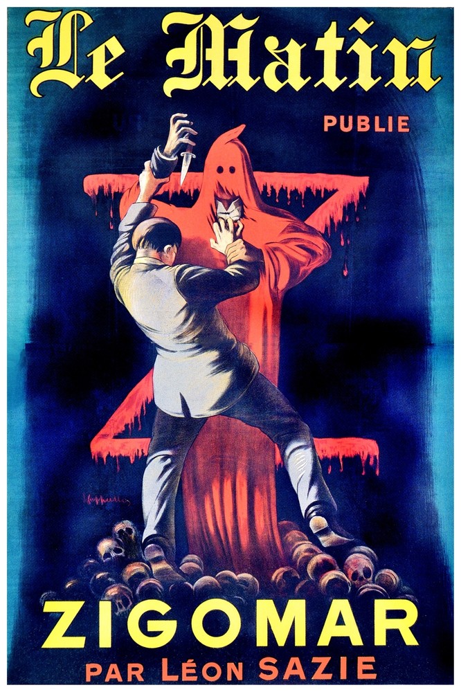 Le Matin Publie Zigomar Decorative Poster. Home Graphic Art Design. 4139