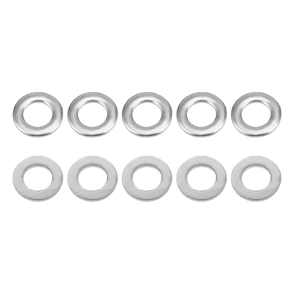 3mmx6mmx1mm(IDxODxT) Stainless Steel Flat Washers - 100Pack - Flat Gaskets