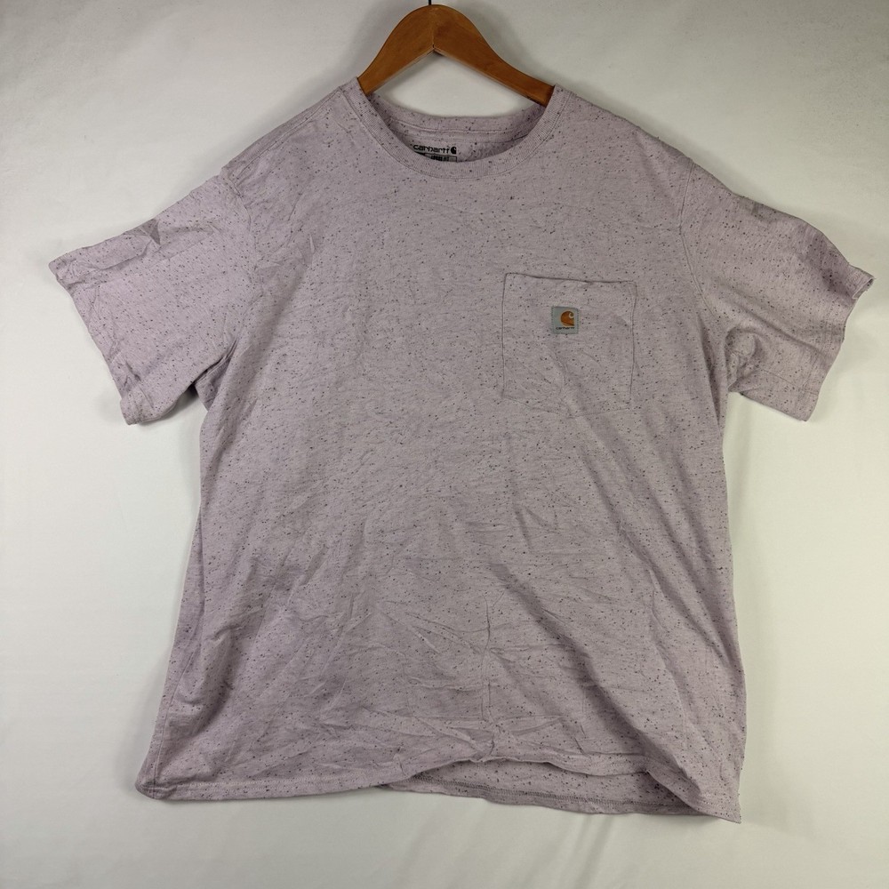 Carhartt Shirt Women's XXL Pink Loose Fit Pocket Workwear Short Sleeve Tee K87