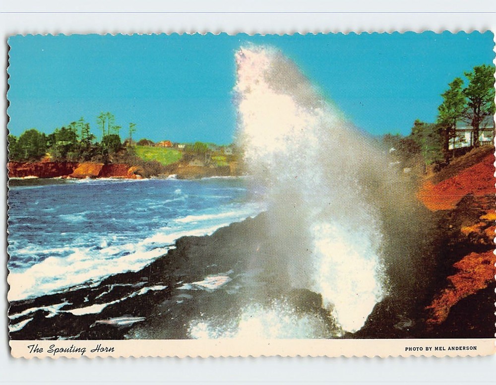 Postcard The Spouting Horn Depoe Bay on the Scenic Oregon Coast USA