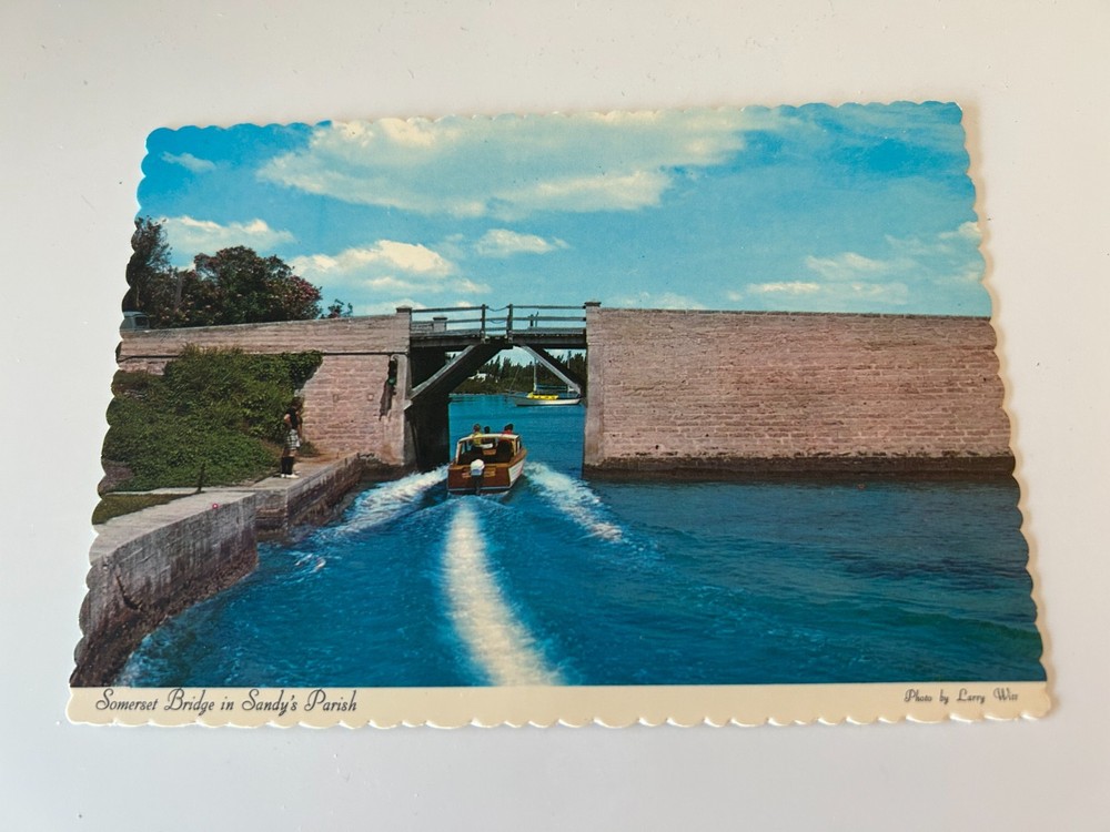 Somerset Bridge in Sandy's Parish Bermuda Continental Postcard
