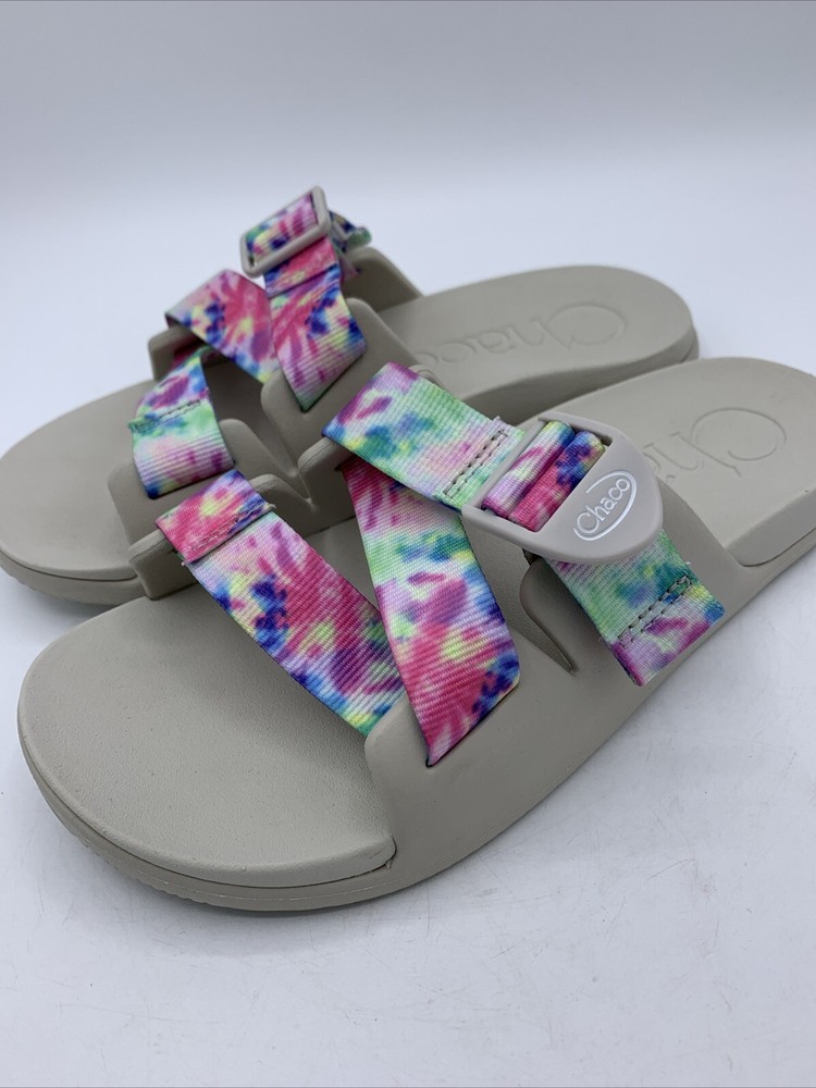 Chaco Chillos Light Tie Dye Womens Slide Sandals Size 7 Brand New
