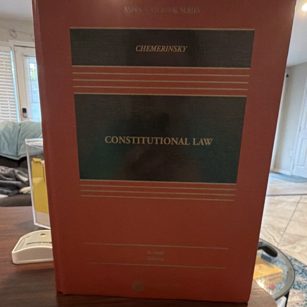 Erwin Chemerinsky Constitutional Law, 7th edition, Aspen Casebook Hardcover
