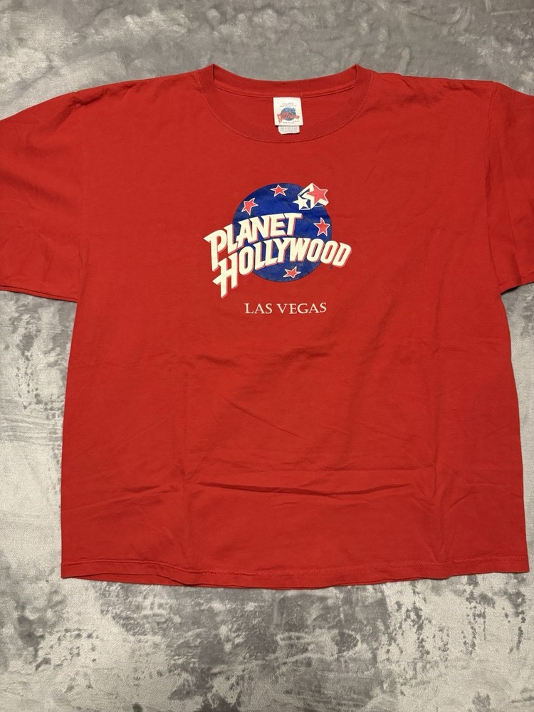 Vintage Planet Hollywood Shirt Mens 2XL Las Vegas Movie Restaurant Souvenir 90s