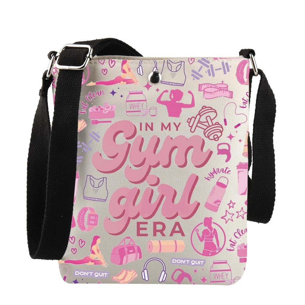 Fitness Gym Girl Crossbody Bag Weightlifter Workout Gift For Her