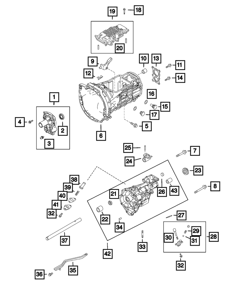 Genuine Mopar Transmission Case Cover 68317414AA