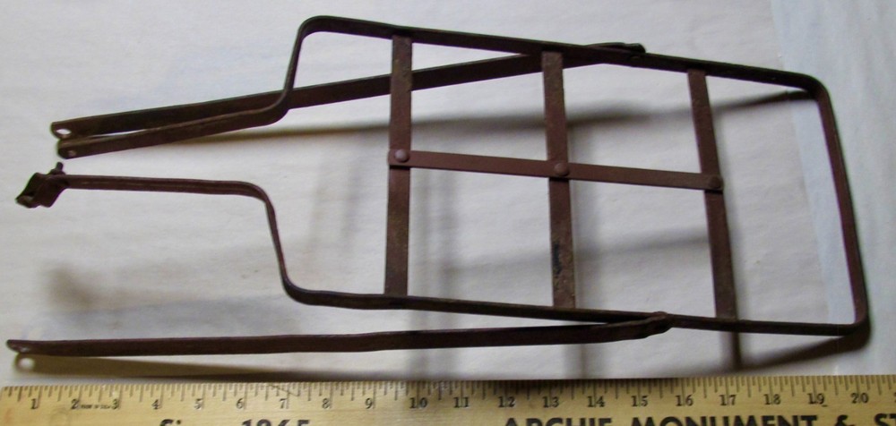 Antique Prewar Bicycle/Moto Bike Rear Rack For a 26 Inch Tire Bicycle