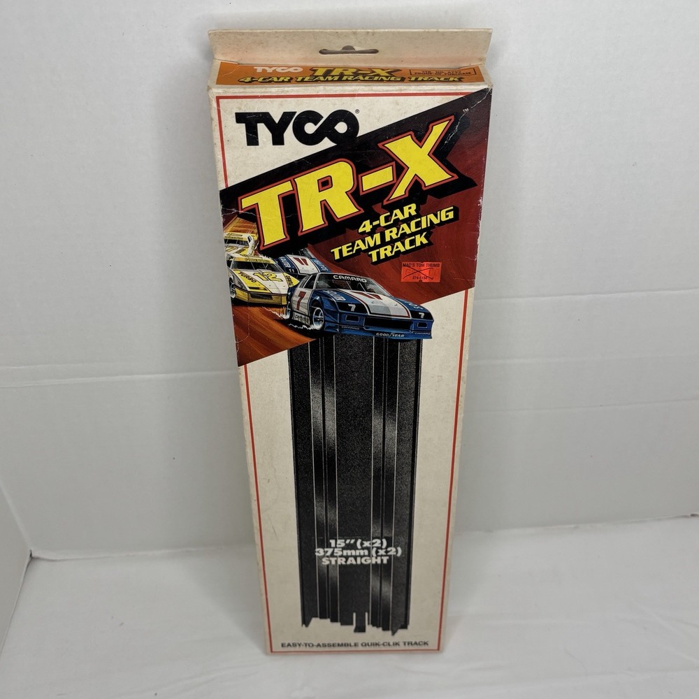 TYCO 15-Inch Straight HO Slot Car Track 2-Piece Pack #6792