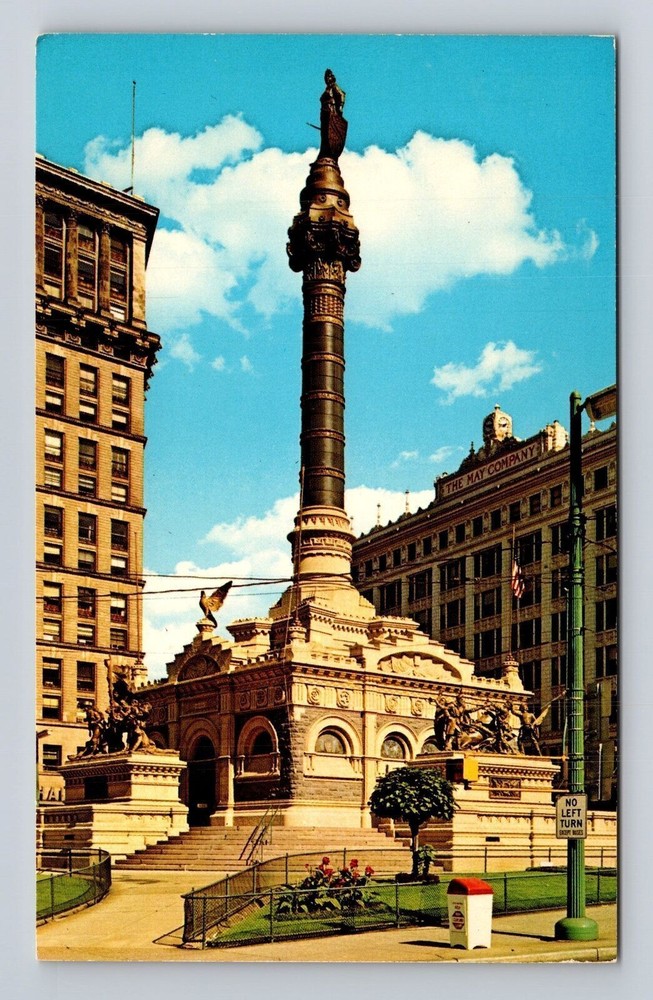 Cleveland OH-Ohio, Soldiers And Sailors Monument, Antique, Vintage Postcard