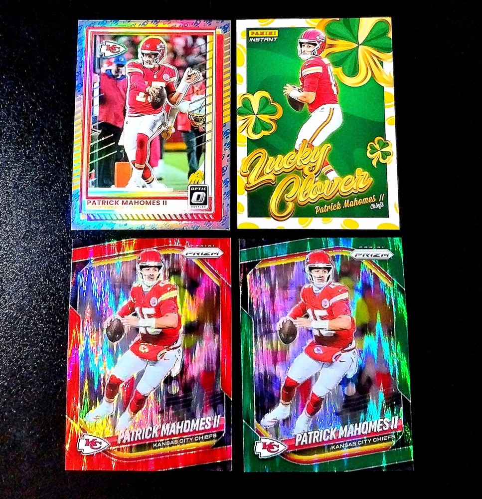 2025 Patrick Mahomes II Lot🚀ROCKET EMOJI🚀☘️LUCKY CLOVER☘️🔴RED & GREEN FLASH🟢