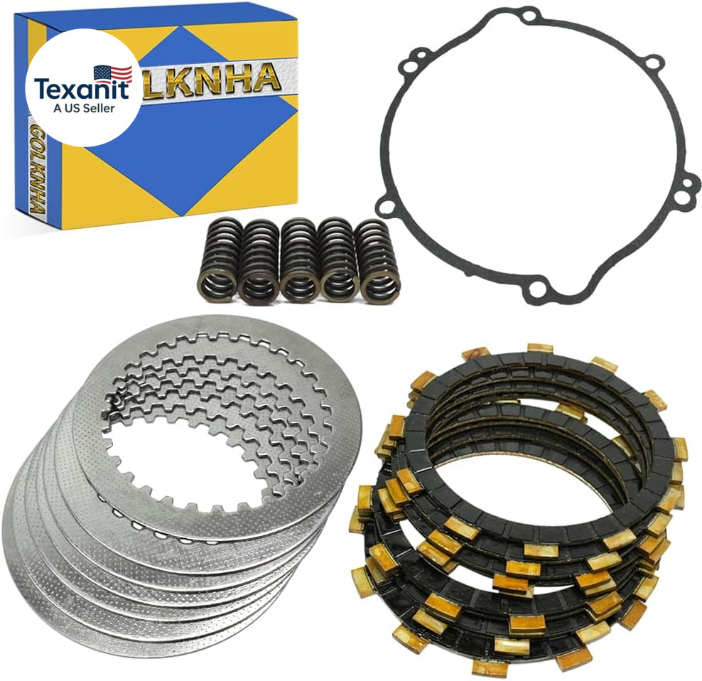 Clutch Kit & Friction Steel Plates Cover Gasket Compatible with Yamaha YZ125 YZ