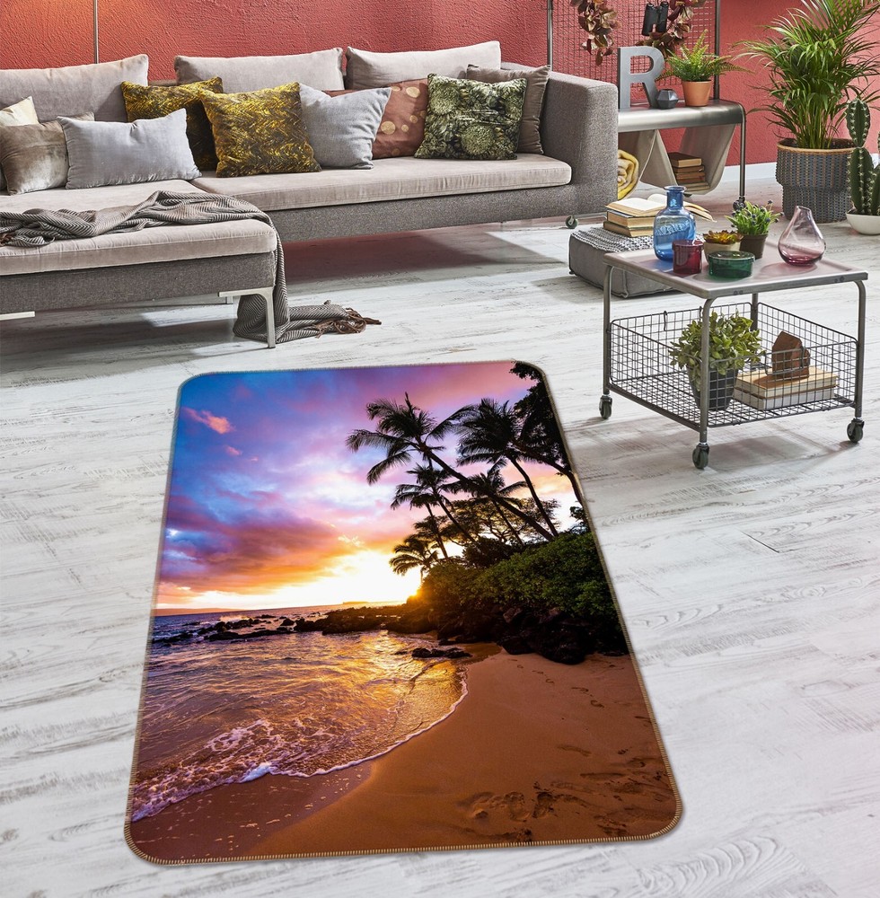 3D Coconut Tree ZHUC2451 Game Non Slip Carpet Mat Photo Carpet Amy