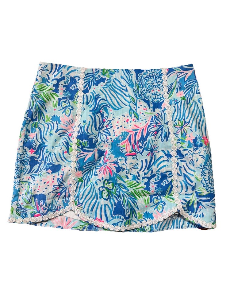 Lilly Pulitzer Skort Blue Multicolor Size 4!