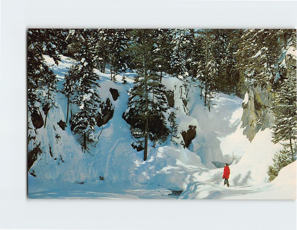 Postcard Winter Small's Falls Rangeley Maine
