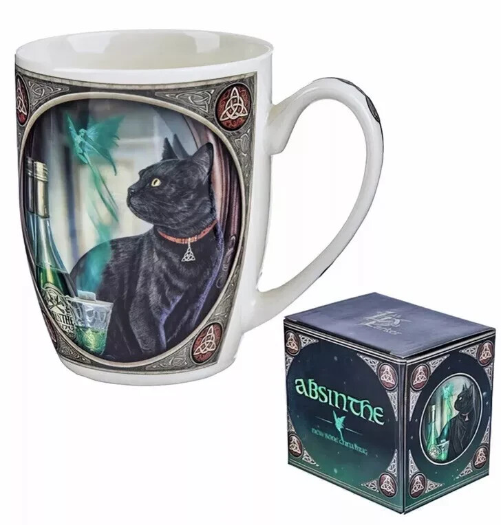 Lisa Parker Absinthe Cat Mug (Brand New) (Cat, Gift, Cup, Gothic)-image