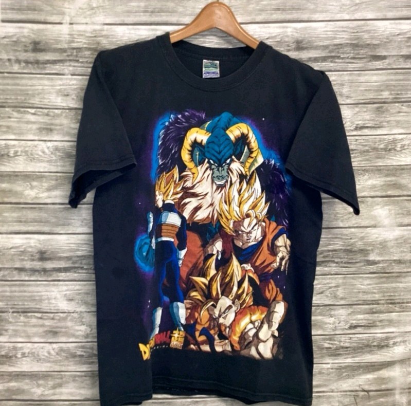 Dragon Ball Super Shirt Mens Medium Black Graphic Tee Goku Vegeta Gogeta