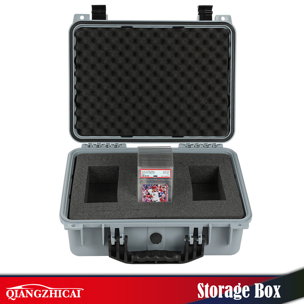 Waterproof Graded Card Case Storage Box For 150+ Sports Trading Cards Heavy Duty