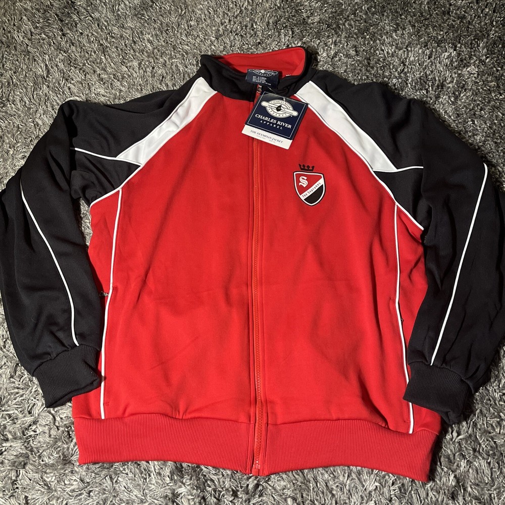 NWT VTG The Sopranos HBO Red Full Zip Charles River Olympian Track Jacket XL NOS