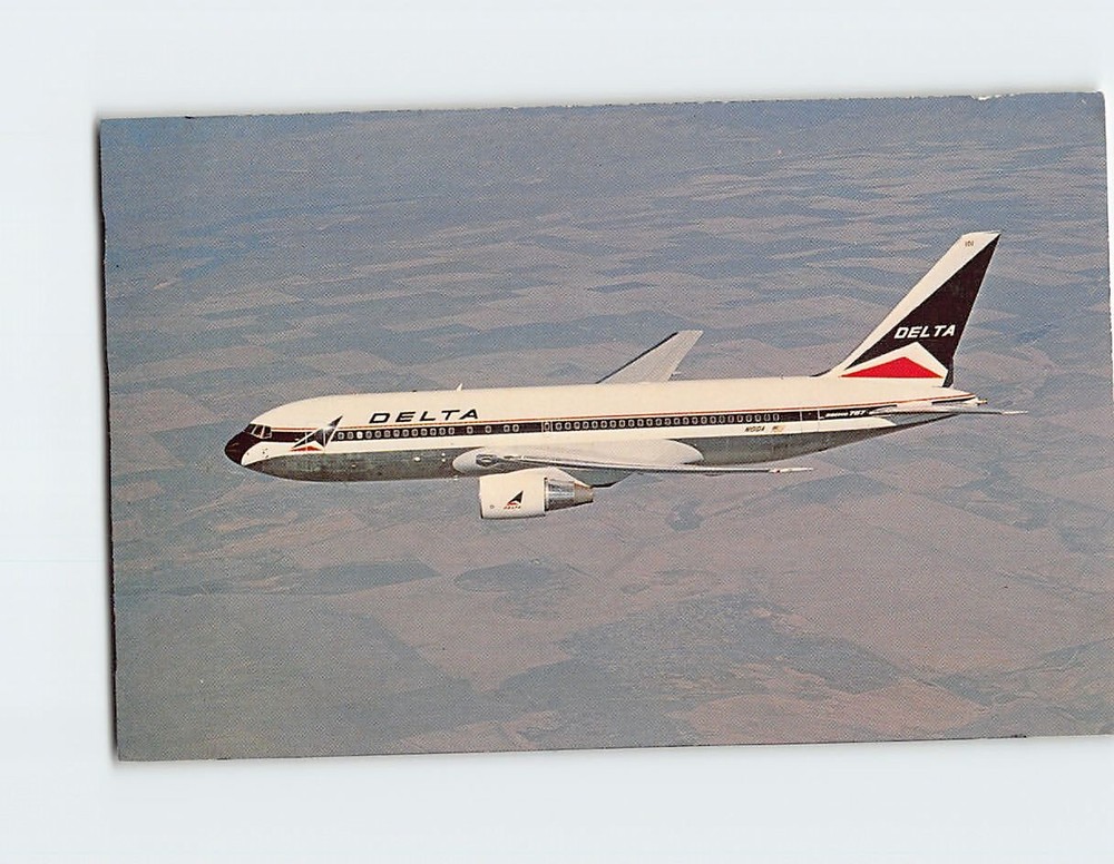 Postcard Delta Airlines Boeing 767