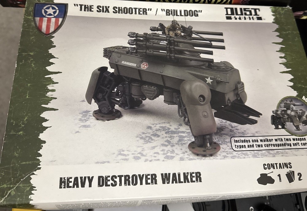 Dust Tactics Allied Heavy Destroyer Walker The Six Shooter / Bulldog FFG Studios
