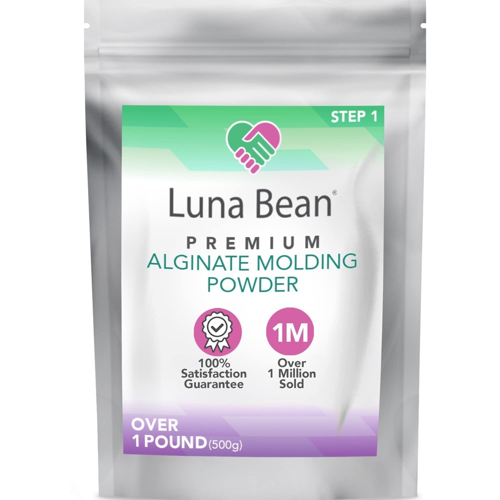 Luna Bean Alginate Molding Powder Refill for Hand Casting Kit - Non-Toxic Alg...
