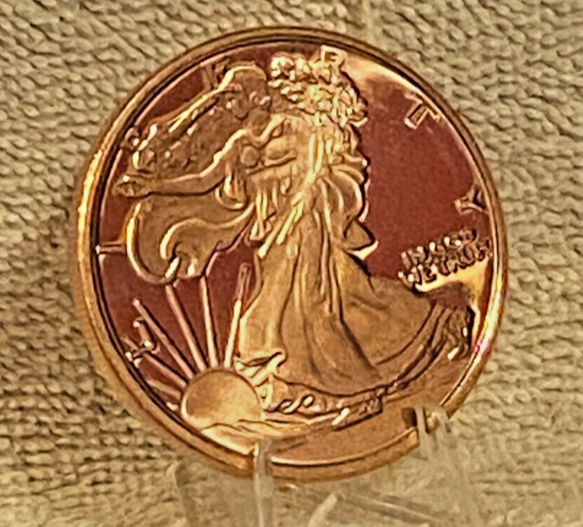 WALKING LIBERTY  Half Dollar design  1 oz. Copper Round  coin  2012 OSBORNE MINT