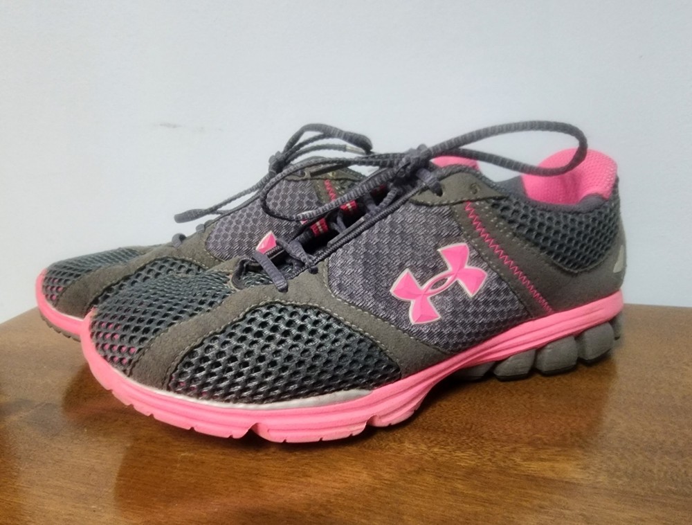 Under Armour Micro G Assert Women's Size 8 Grey W/Pink