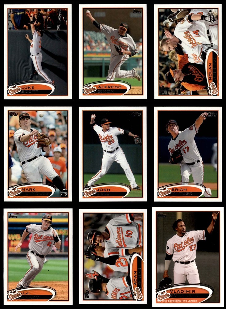 2012 Topps Orioles Almost Complete Team Set 8 - NM/MT 5151331 (21 / 24 cards)