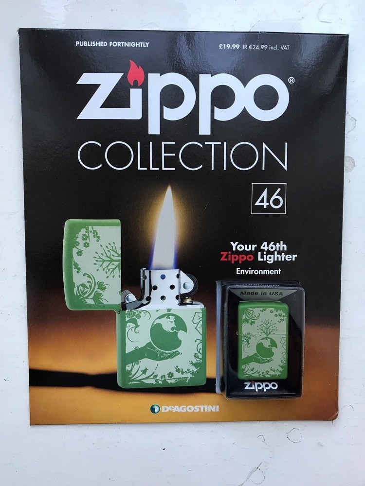 DEAGOSTINI ZIPPO LIGHTER COLLECTION ENVIRONMENT ISSUE 46 & MAGAZINE