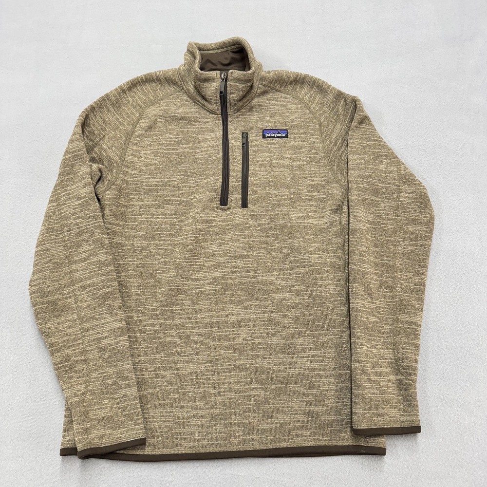 Patagonia Better Sweater Pullover Mens Medium Brown 1/4 Zip Fleece Jacket Top
