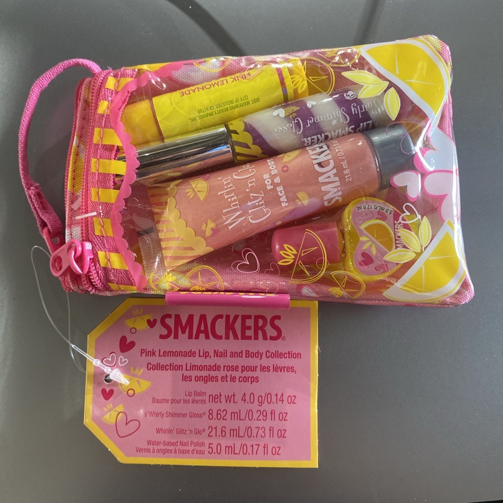 Lip Smackers Pink Lemonade Lip, Nail, And Body Collection