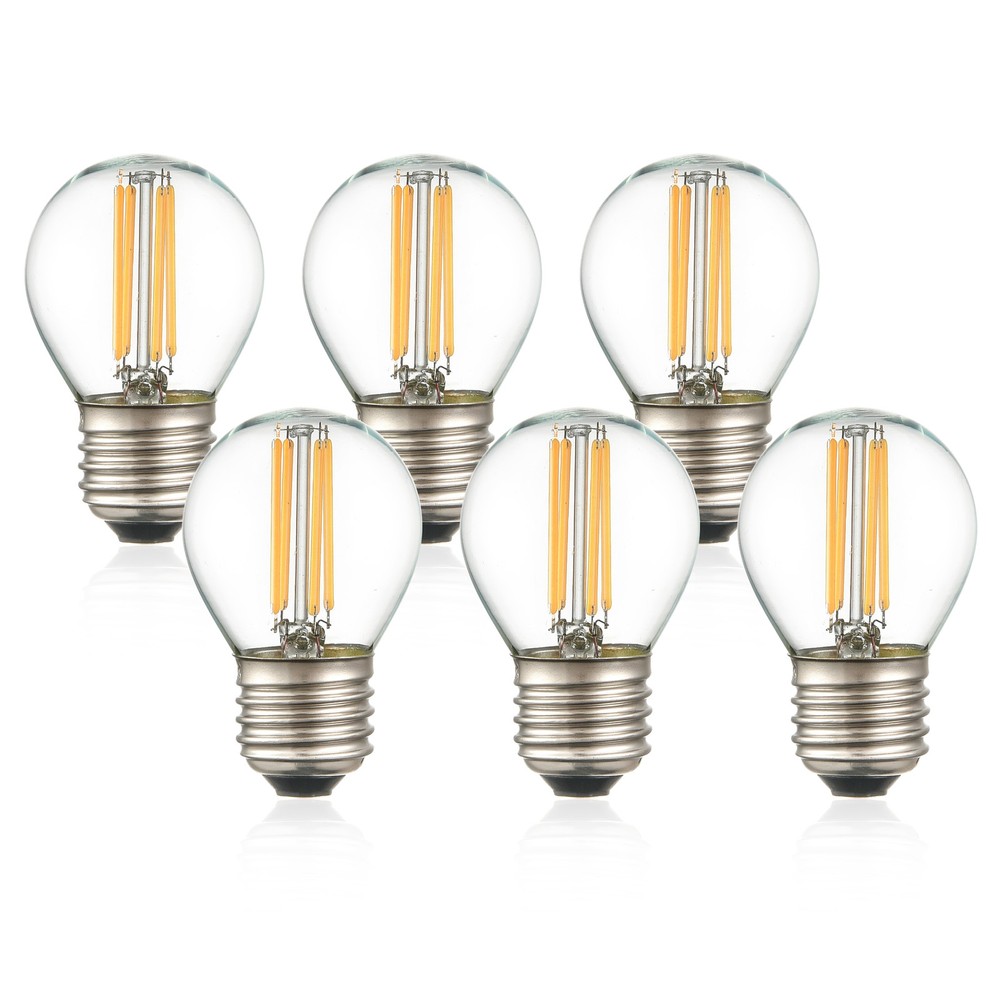 Light Society 6-Pack Klur G45 Clear LED Filament Bulb Set