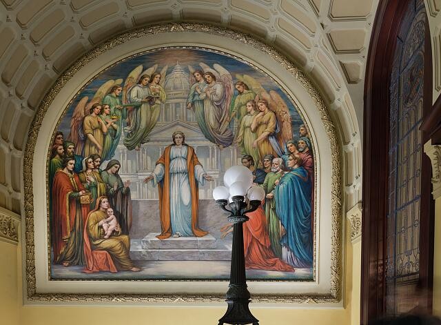 Photo:Orange Texas 2014 First Presbyterian Church mural painting interior