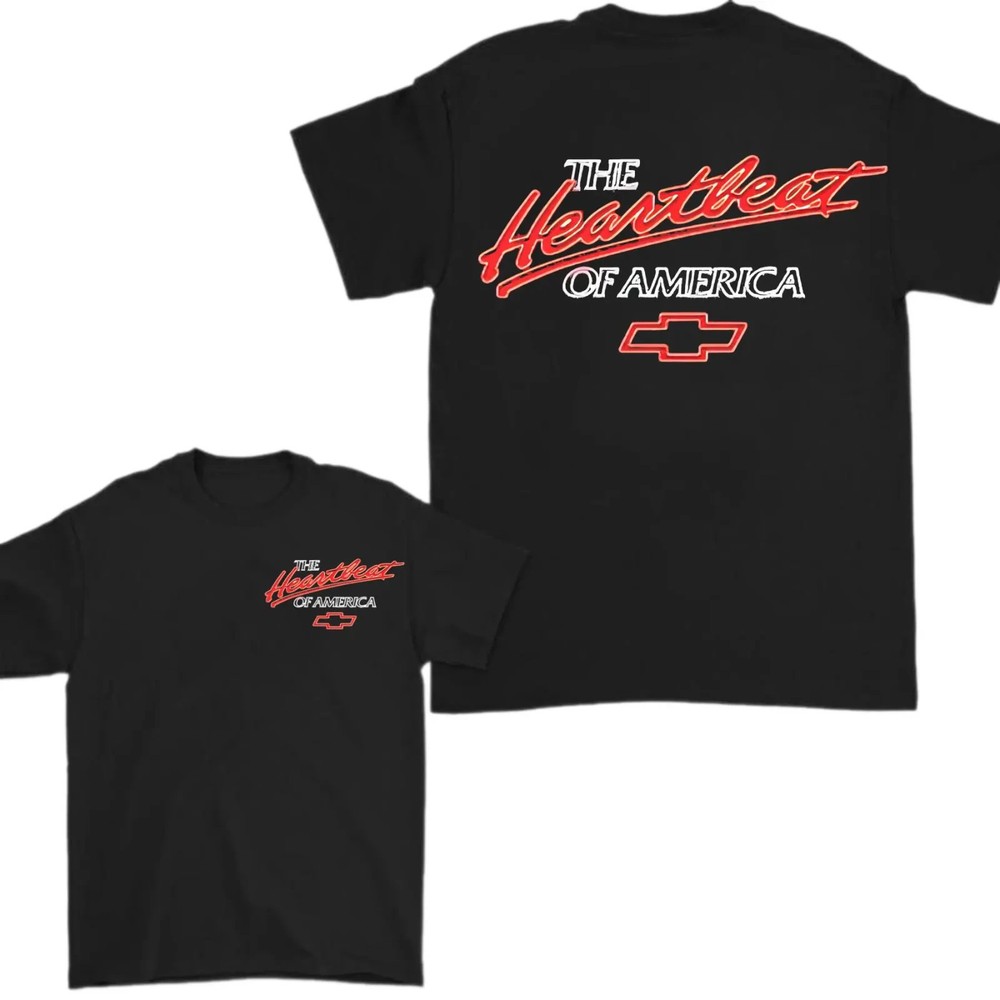 Chevrolet Heartbeat of America T-Shirt, Classic Logo Design, Chevy Graphic Tee