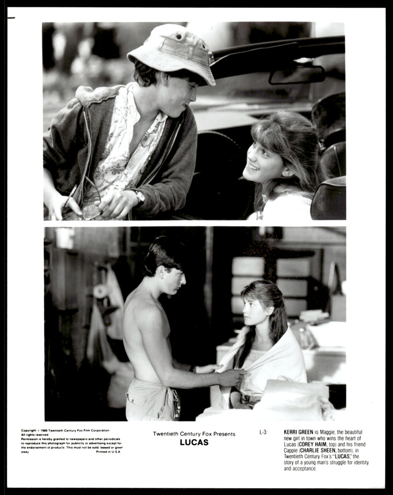 Vintage 1986 Lucas Movie Still Press Photo Kerri Green Corey Haim L-3