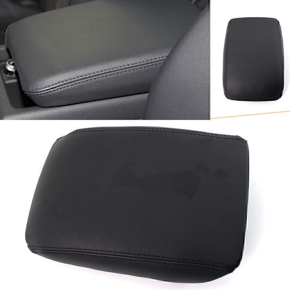 Leather Black Center Console Lid Armrest Cover For AUDI A4 A5 B8 2008-2016 09 10